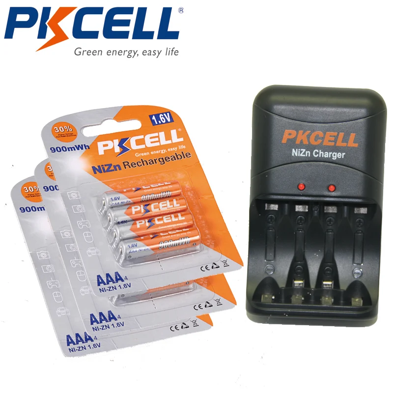 PKCELL 1 шт. xPKCELL 8186 NI ZN зарядное устройство для аккумулятора + 12 6 МВт/ч в AAA