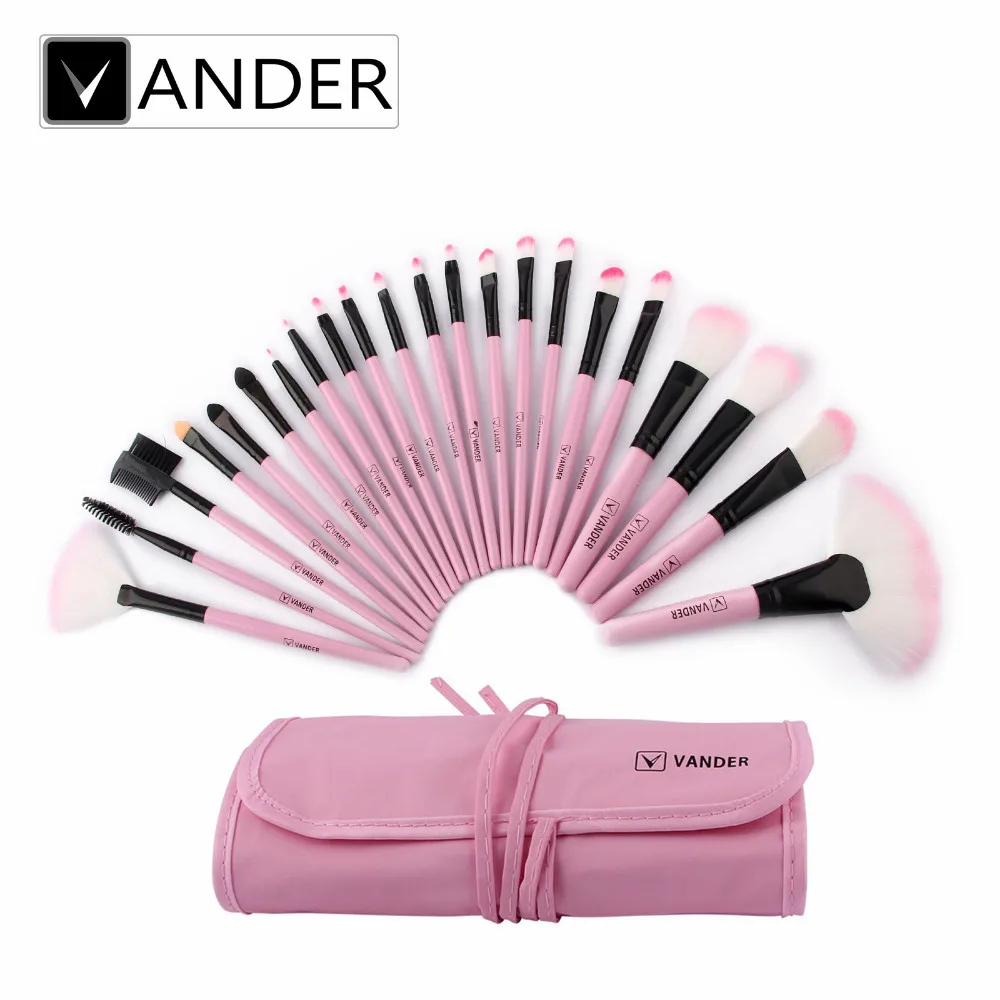 Профессиональный набор кистей для макияжа 22 шт. мягких розовых теней бровей +