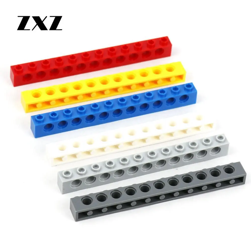 

10pcs MOC Technical Parts Brick 1 x 12 11 Holes Building Blocks Parts Enlighten Toys for Children 3895