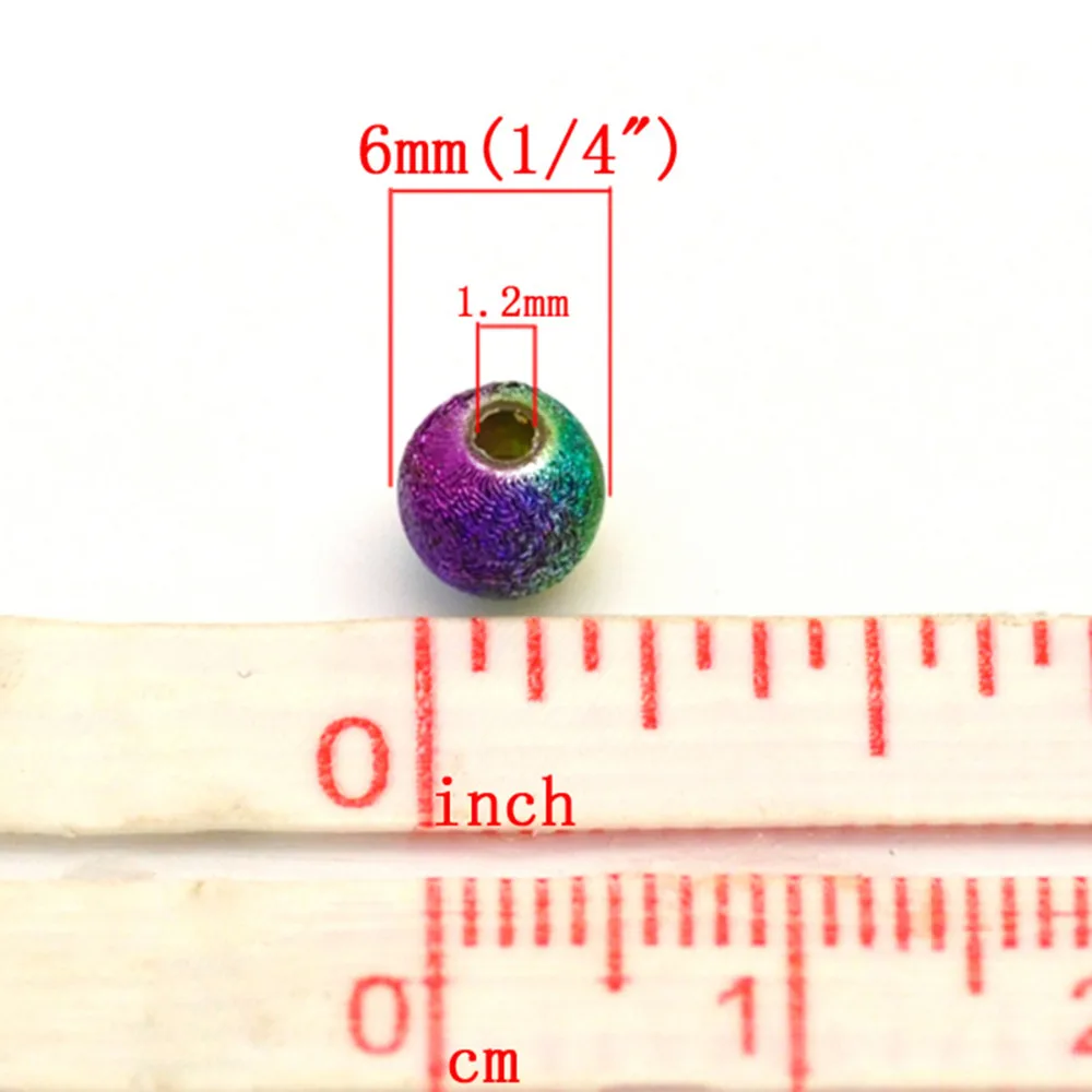 DoreenBeads, ювелирные Акриловые Бусины, разноцветные, около 6 мм(2/") Диаметр, отверстие: около 1,2 мм, 40 штук, новинка