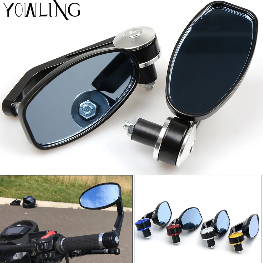 

most motorcycle 7/8"" 22mm handle bar Rearview Side Mirror Motocycle Bar End Mirror For Suzuki GS500 GS 500 RC125 390