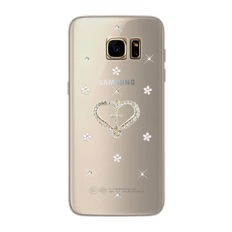 Чехол для Samsung Galaxy S6 edge Plus Прозрачная силиконовая задняя крышка с изображением