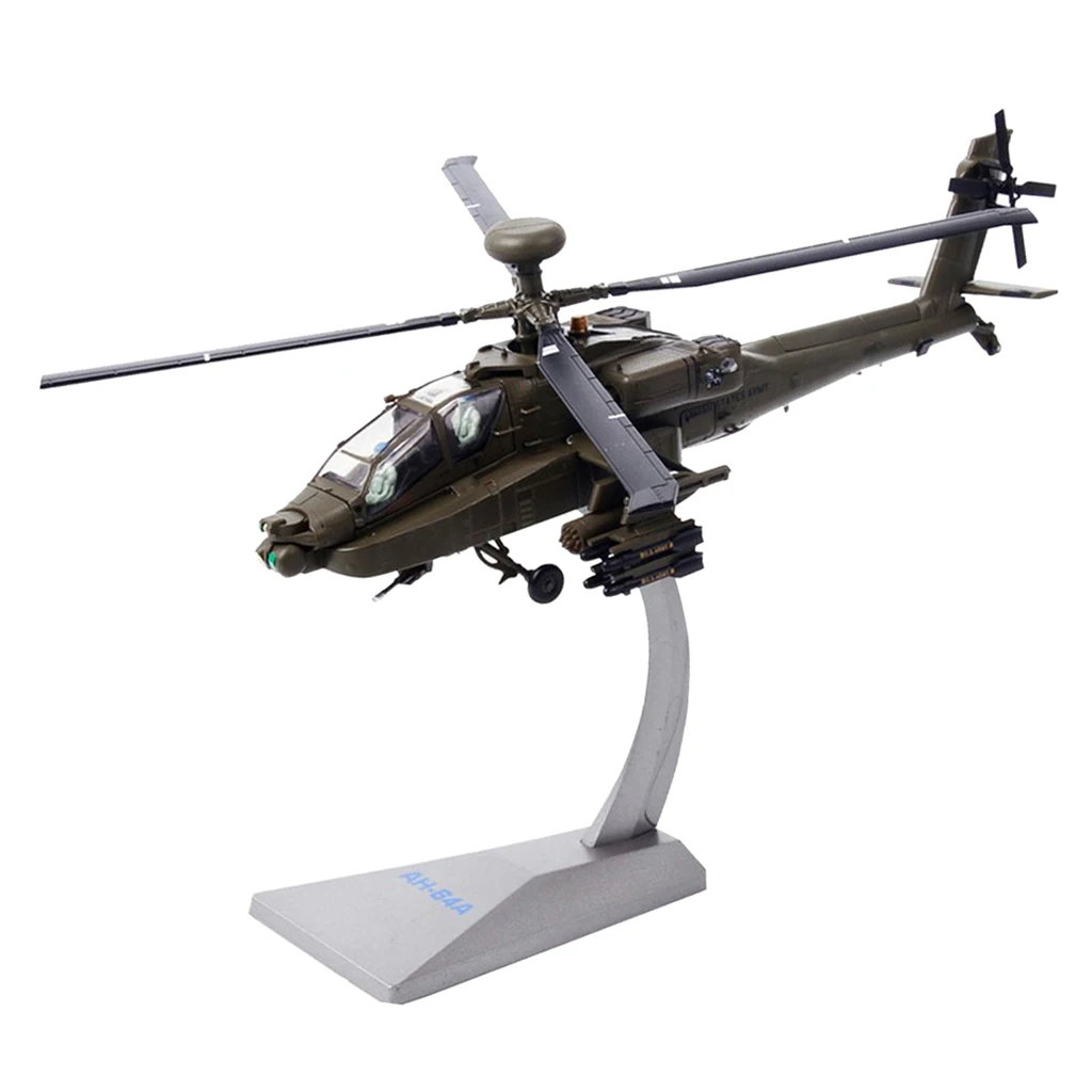 1:72 масштабе Ач 64 Apache вертолет Airforce Литой Сплав Arm зеленый|Наборы для сборки