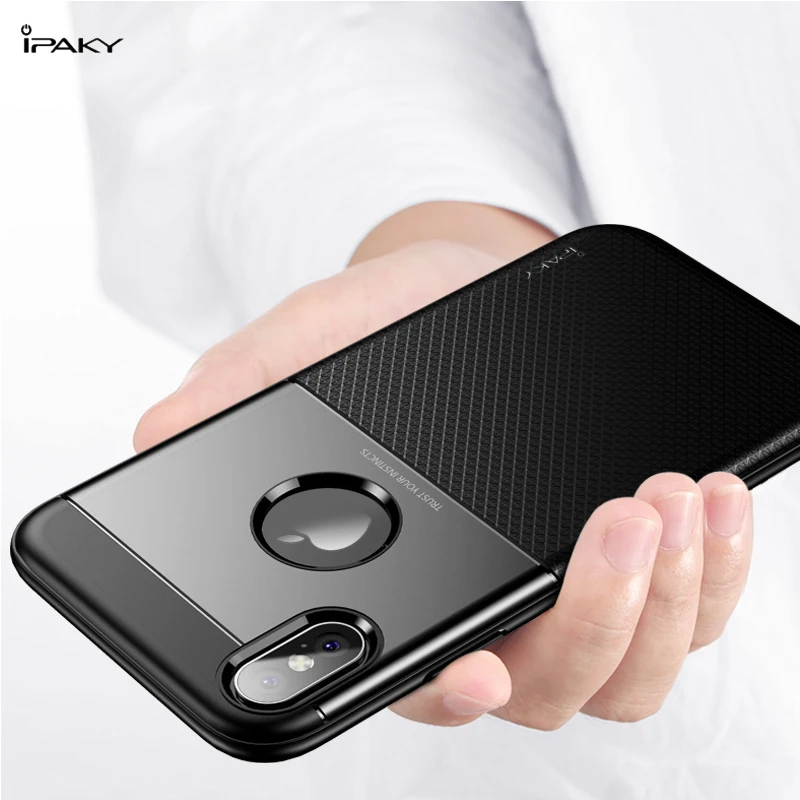 Чехол IPAKY для iphone XS MAX Гибридный Силиконовый защитный армированный мягкий чехол