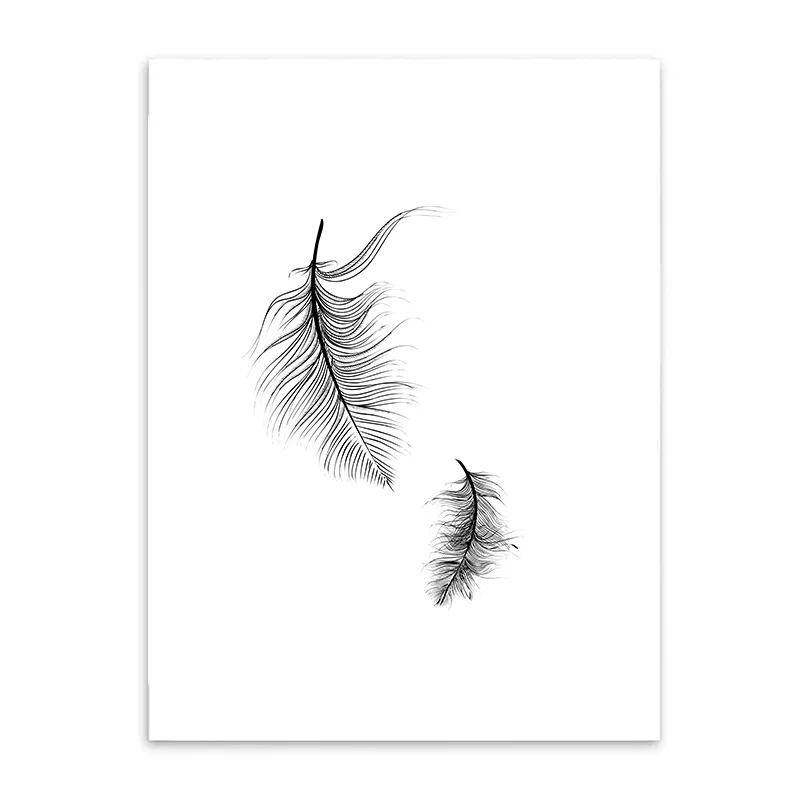 Feather 2 900D плакаты и принты, настенные художественные картины на холсте, настенные картины для гостиной, нордическая сова, украшение для дома, NOR026 - Цвет: Feather 2