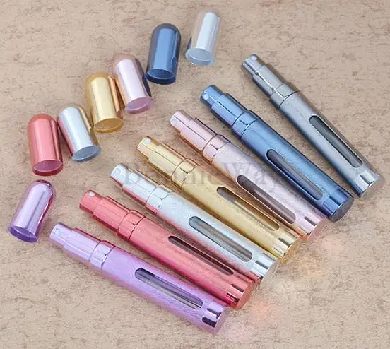 

By DHL 100Pcs/Lot 12ml Refillable Portable Perfume Bottle &Traveler Aluminum Spray Atomizer Empty Perfume Bottle