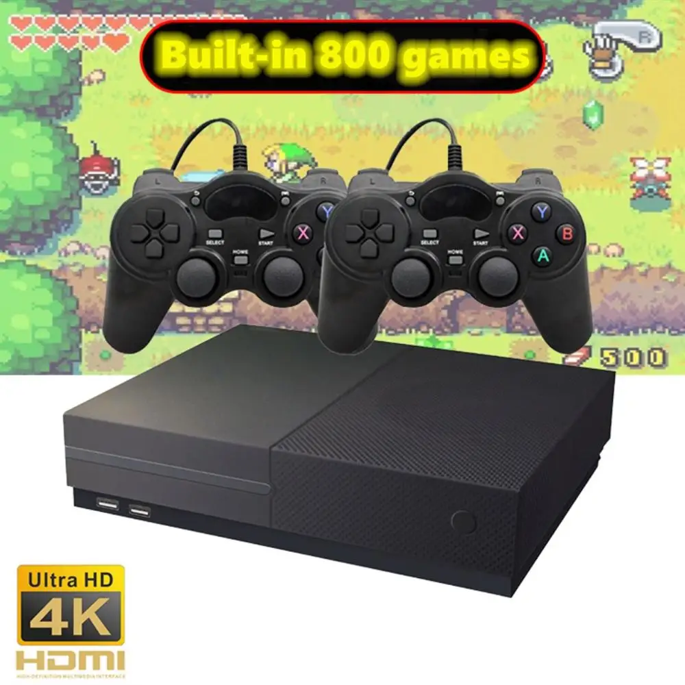 Игровая приставка HD TV Встроенный 800 игр поддержка нескольких игровых симуляторов