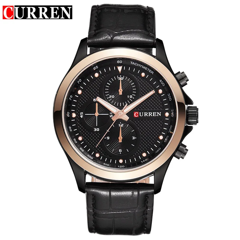 Original CURREN Top Brand Men Business Leather Wristwatches Male Luxury Sports Waterproof Watch relogio masculino 8138 | Наручные часы