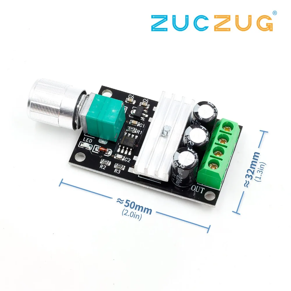 DC 6V 12V 24V 28VDC 3A 80W ШИМ регулятор скорости двигателя регулируемое управление