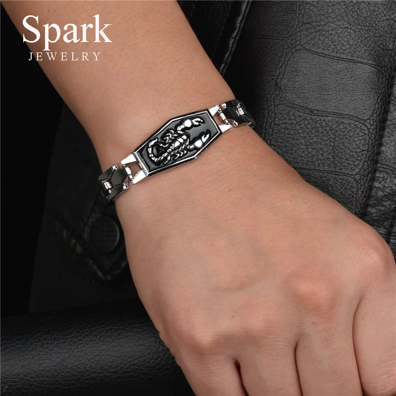 Специальное предложение Акция панк Рок звено цепи браслет Скорпион Зодиак для