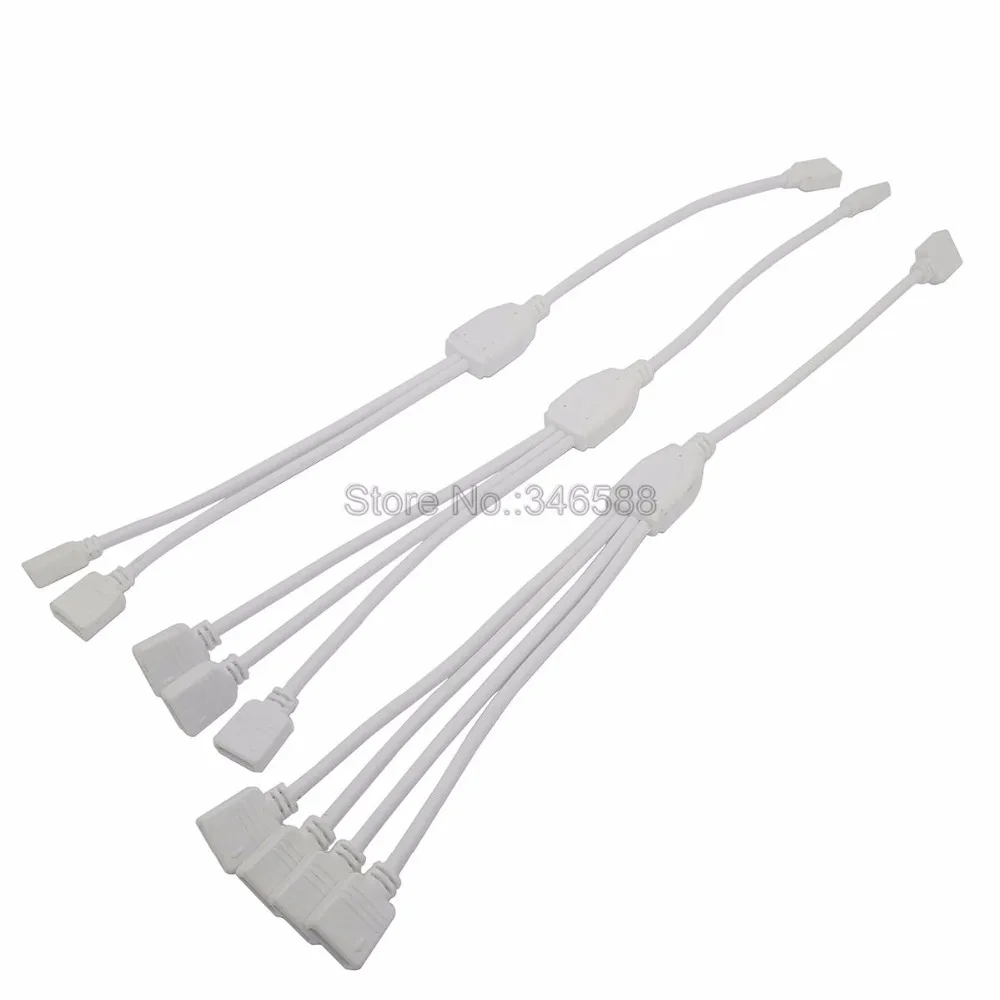 

4Pin 4 Pins RGB Splitter Connector 1 to 2 3 4 Splitter Female Extension Wire Cable For 5050 3528 2835 RGB LED Strip Light