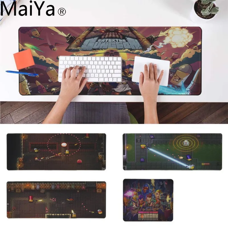

MaiYa пользовательская кожа Войдите в Gungeon индивидуальные коврики для мыши компьютерный Аниме Коврик для мыши и ноутбука коврик для мыши проч...