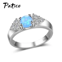 fashion new royal style women lovely noble style jewelry rings 925 sterling silver fire opal stone rings free shipping