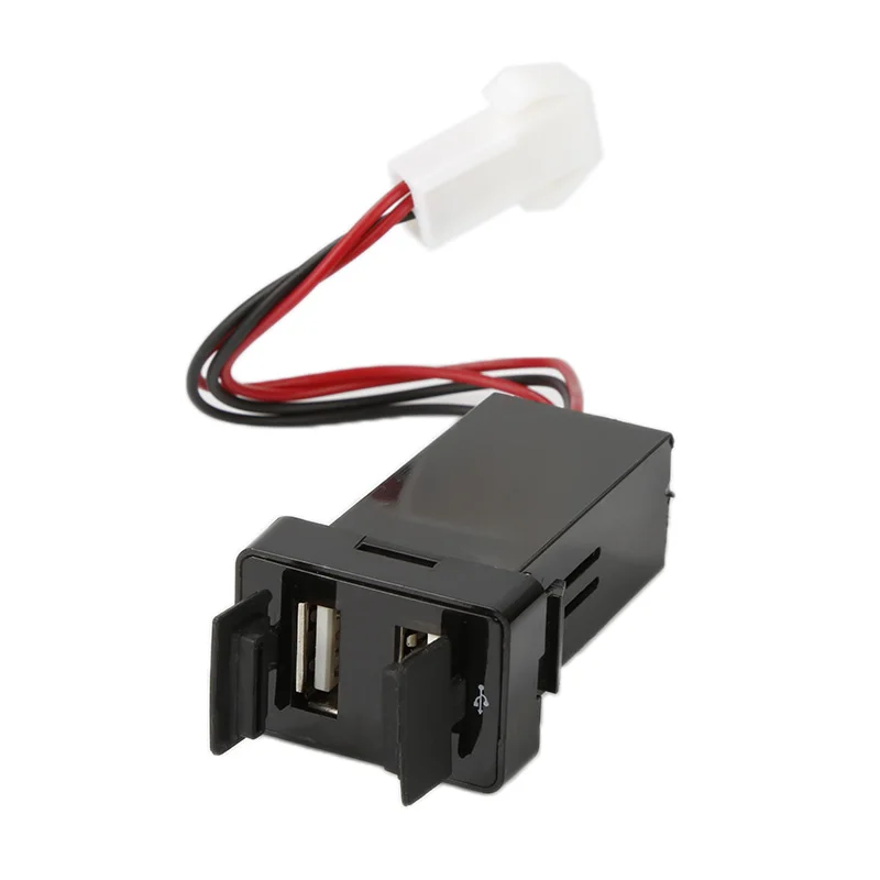 Автомобильный Разъем 2 1 а с двумя USB портами + предохранитель зарядное устройство