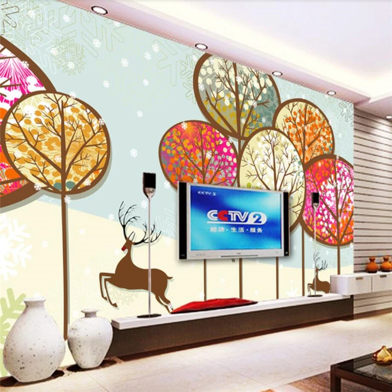 

Обои beibehang на заказ, для гостиной, спальни, абстрактное дерево, трехмерная настенная телевизионная фоновая стена, украшение для дома