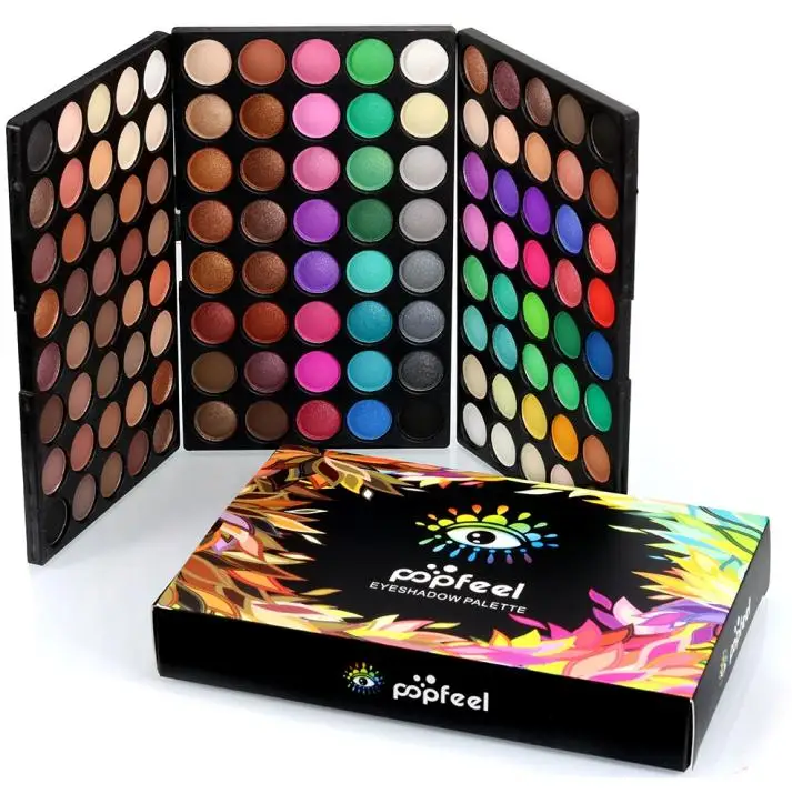 120 colors Popfeel профессиональная палитра теней для век 120 цветов Матовая Мерцающая палитра теней для макияжа пигменты телесного цвета - Цвет: 120 colors