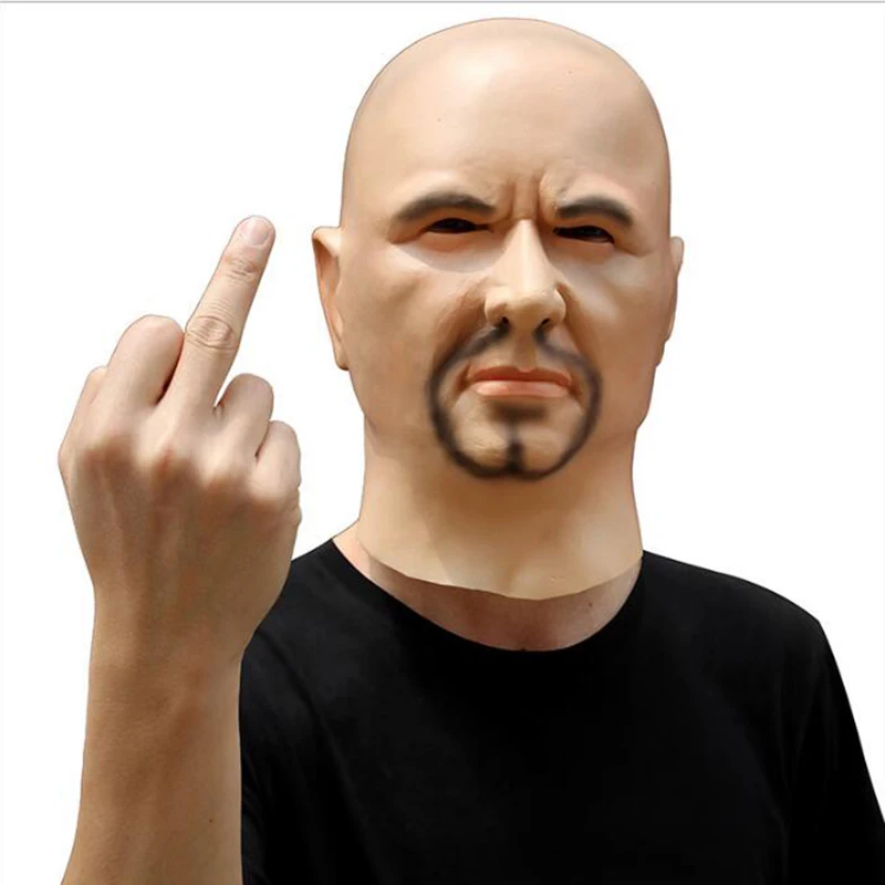 Страшная Реалистичная латексная маска Черная мужская для бороды борода