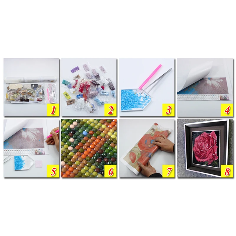 Sophie Beauty Home Diy 5D алмазная Цветочная Смола Вышивка Роза крестиком 3D Алмазная