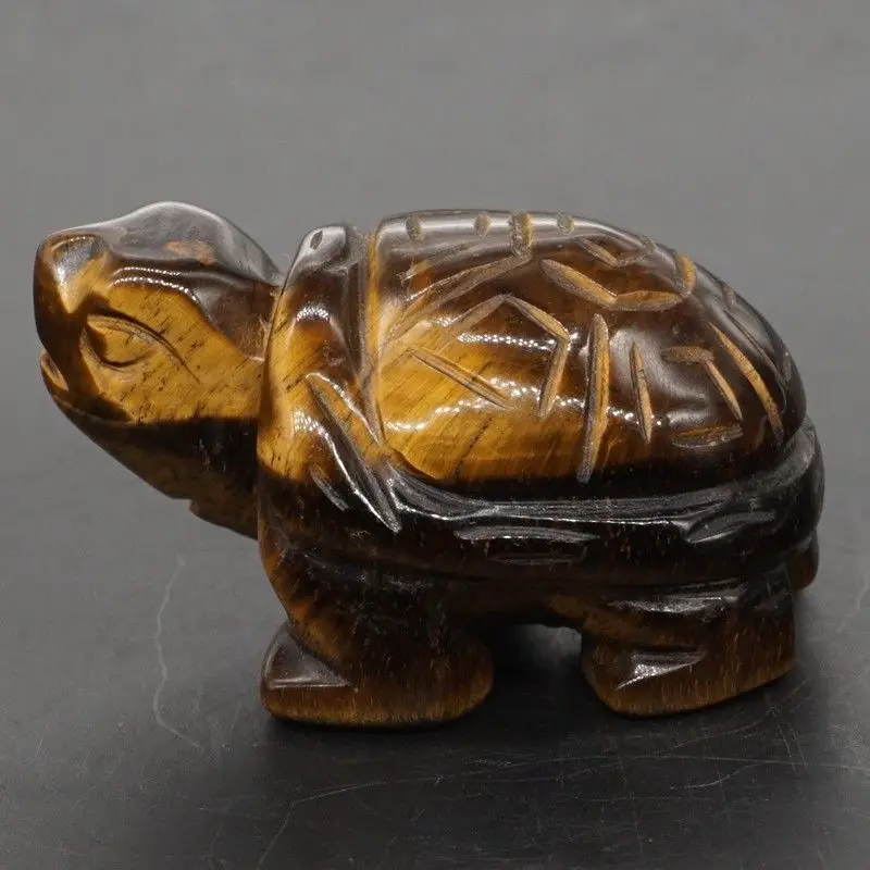 Черепаха черепаха 2 &quotнатуральный драгоценный камень желтый тигровый глаз