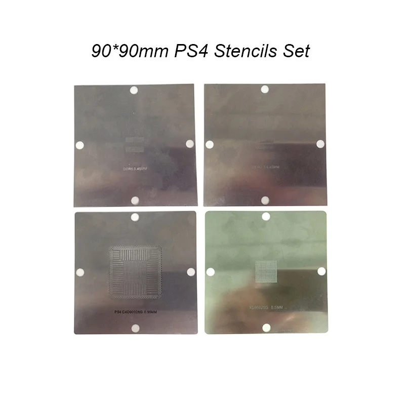4 шт. 90x90 мм PS4 BGA реболлинг трафарет CXD90025G CXD90026G K4B2G1646E DDR3 SD Оперативная память K4G41325FC GDDR5 Оперативная память