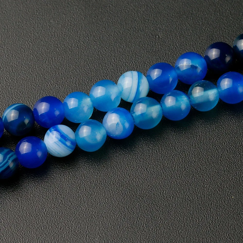 Ювелирные изделия ручной работы синяя линия оникс 108 Мала ожерелье и браслет медитация драгоценный камень лотос молитва бусины браслет для женщин и мужчин