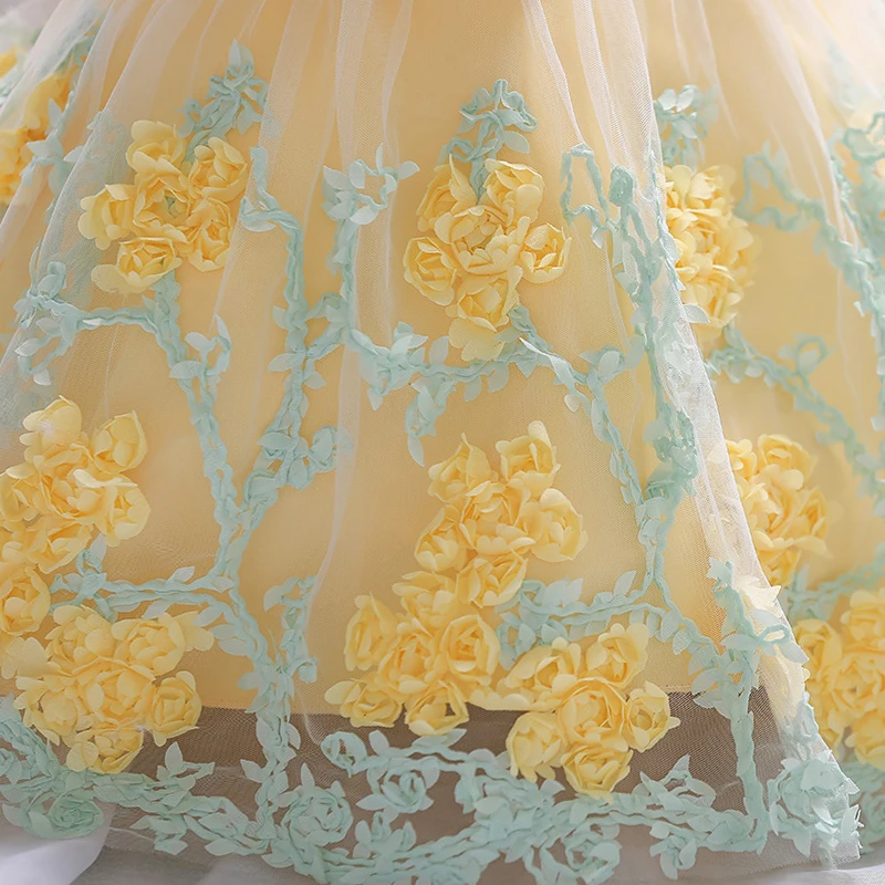 Платья-пачки принцессы для маленьких девочек 2018 летние детские костюмы с цветами