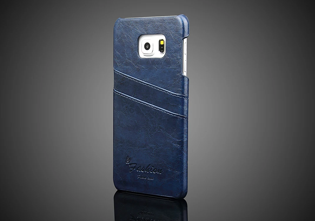 Новейшие Case для Samsung Galaxy S7 Edge Подлинной кожа + ТПУ Задняя Крышка S7Edge Слот Карт