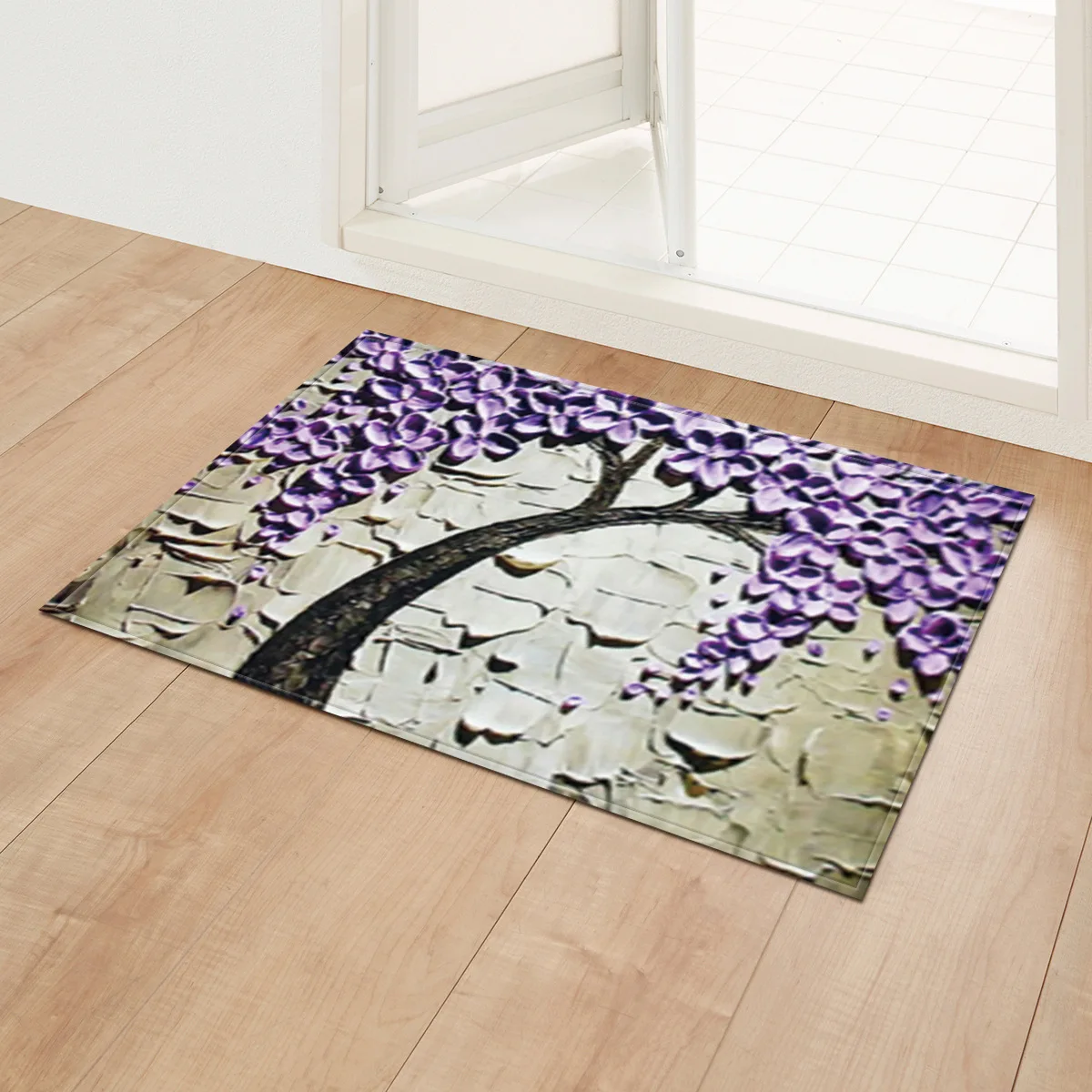 Входные Коврики Zeegle с рисунком дерева Противоскользящие коврики для дверей
