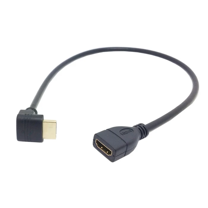 Вниз угловой 90 градусный разъем HDMI 1 4 с Ethernet & 3D Тип A штекер гнездо Удлинительный