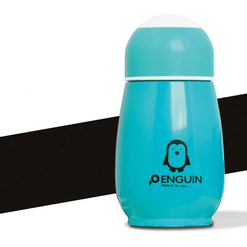 1PC Кружки для воды с пингвинами, вакуумные фляги с чайным инфузором, креативные кружки с брюшным ремнем, портативные бутылки для путешествий и отдыха на открытом воздухе NY 012.