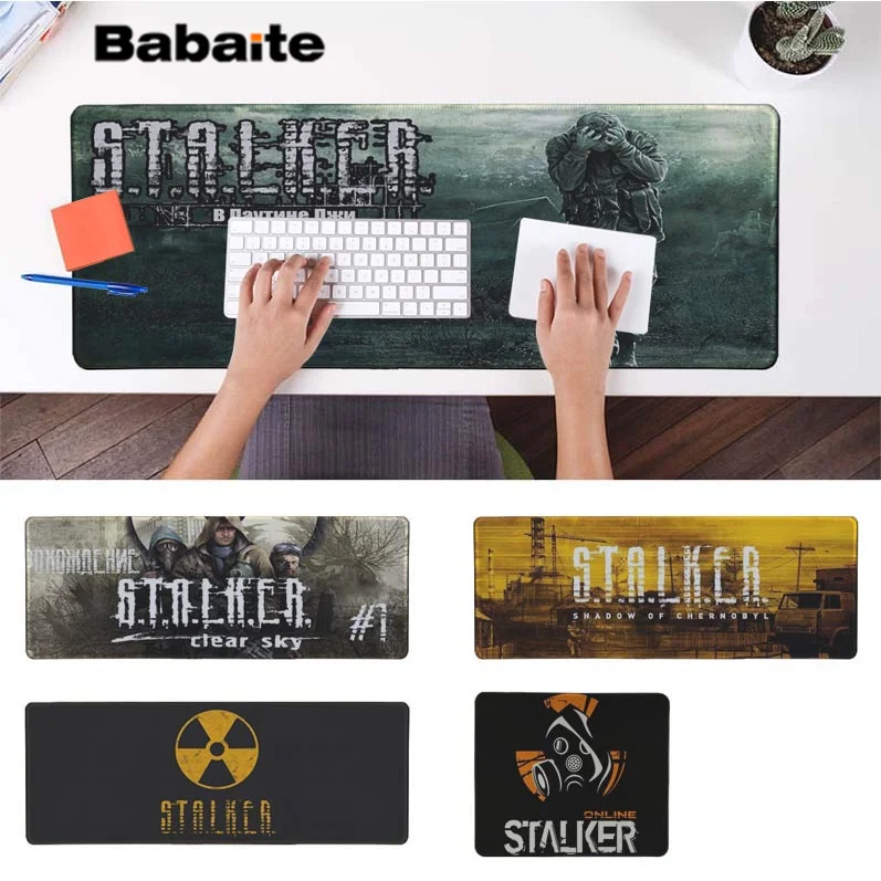 Babaite нескользящий ПК Сталкер логотип газовый игровой плеер Настольный Ноутбук резиновый коврик для мыши большой коврик для мыши клавиатуры коврик