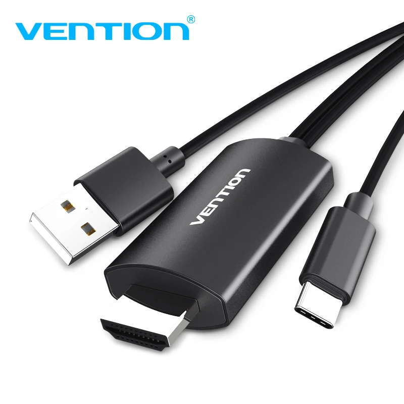 Кабель преобразователь Vention USB C HDMI Thunderbolt 3 Type к адаптер для MacBook Huawei P20 Pro Mate 10 Samsung