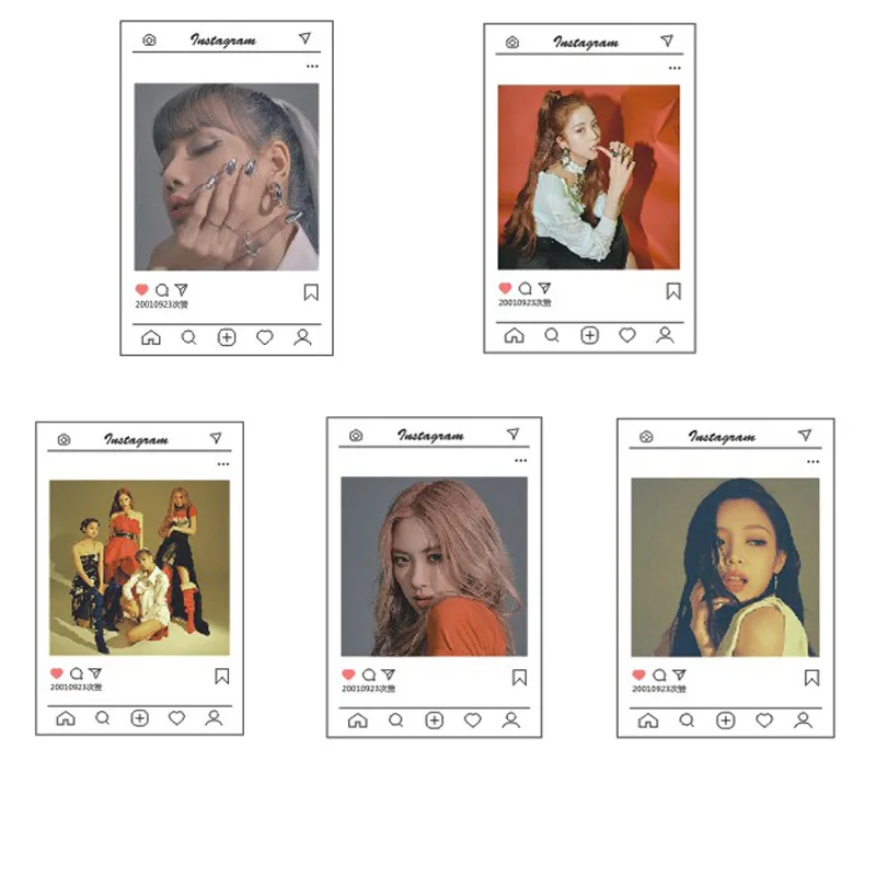 5 шт./компл. KPOP Blackpink JISOO Роза LISA Дженни прозрачный фотокарточек INS альбом Фотокарта Закладка для книги HD карты украшения свадебные принадлежности