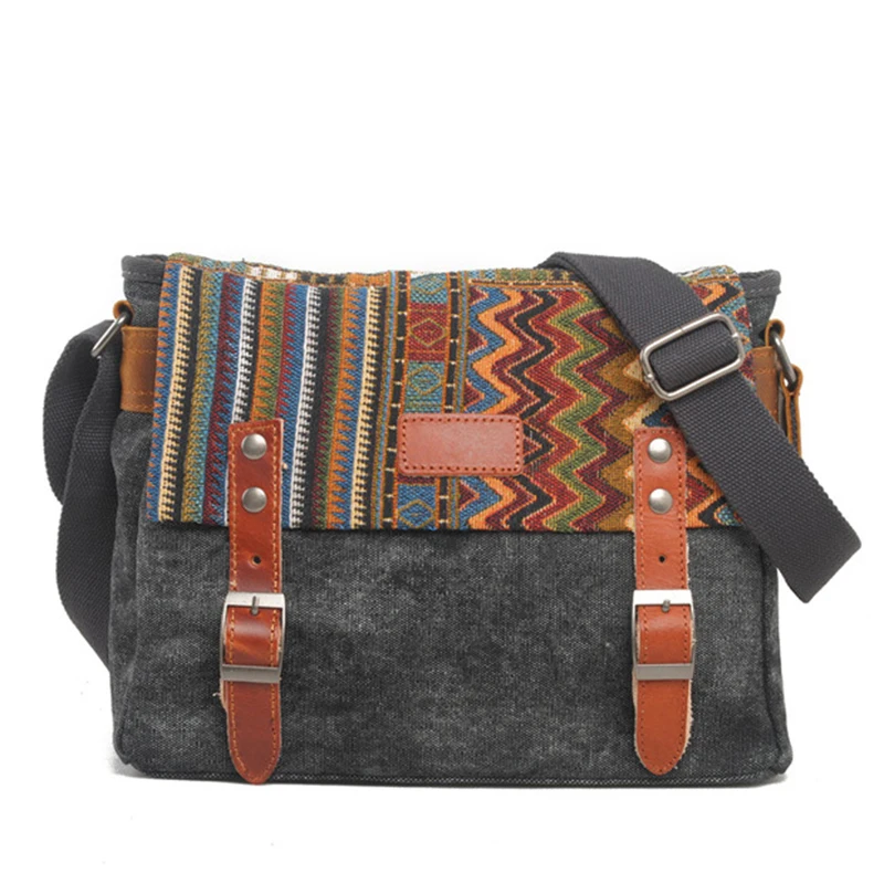 Вышитая сумка мессенджер через плечо винтажная Этническая холщовая женская на в