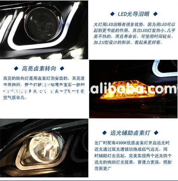 For Nissan Sylphy B17 Sentra 2012-2014 year LED Headlight U style Angel Eyes Projector Lens LF | Автомобили и мотоциклы