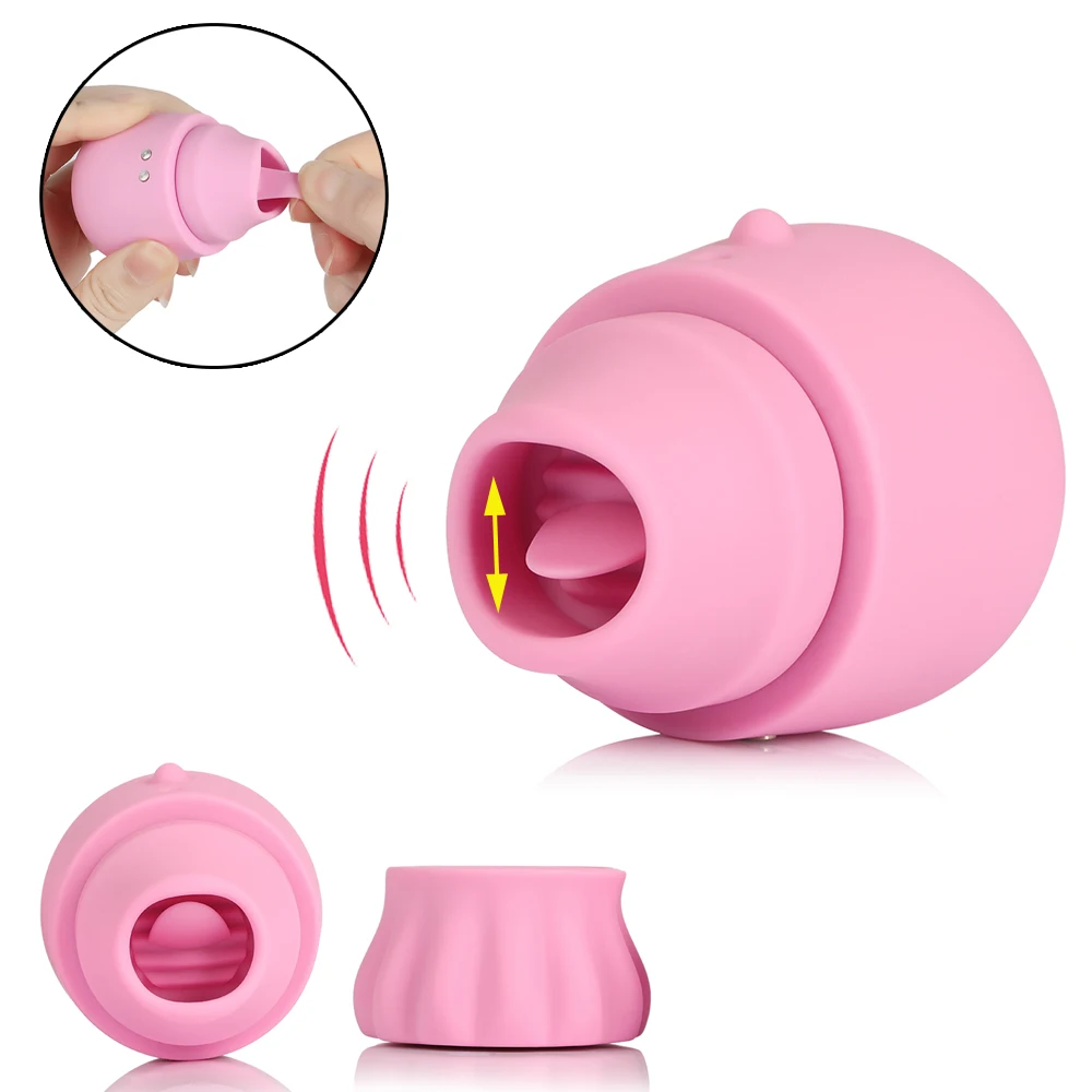 7 Частотный Вибратор-присоска для заряда сосков лижущий язык стимулятор груди и