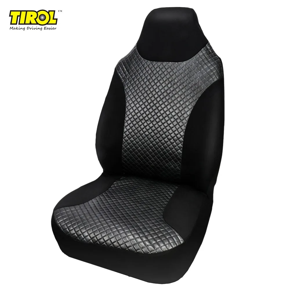 Tirol PU кожаный чехол на переднее сиденье T25515BKF Универсальный черный протектор для