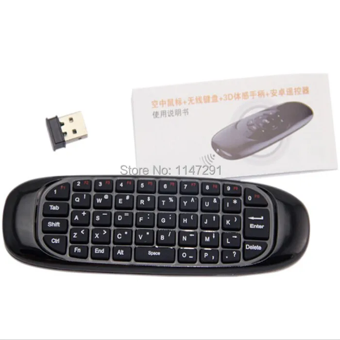 C120 Fly Air Mouse Gyroscope USB receiver 6 Axis Sensor for Smart Tv Box 2.4G Wireless Remote Control Game Keyboard | Электроника
