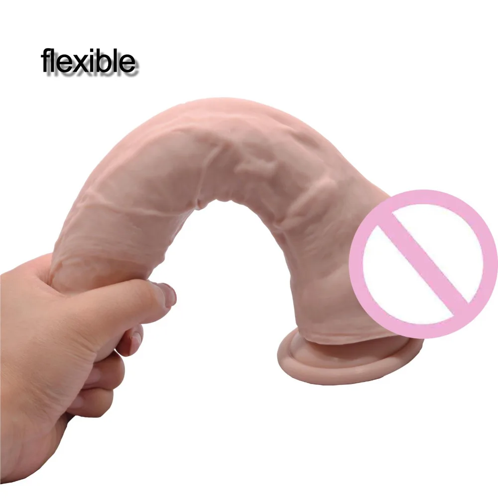 Йема 9.25 в мягкой гибкой большой жидкий силикон фаллоимитатор реалистичной