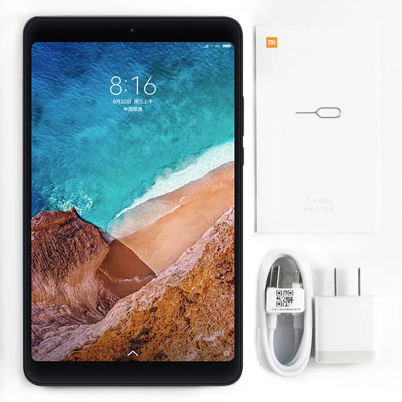 Оригинал Xiaomi Mi Pad 4 64 ГБ 8 0 дюйма дисплей планшеты Snapdragon 660 четыре ядра 1920x1200 13 МП + 5