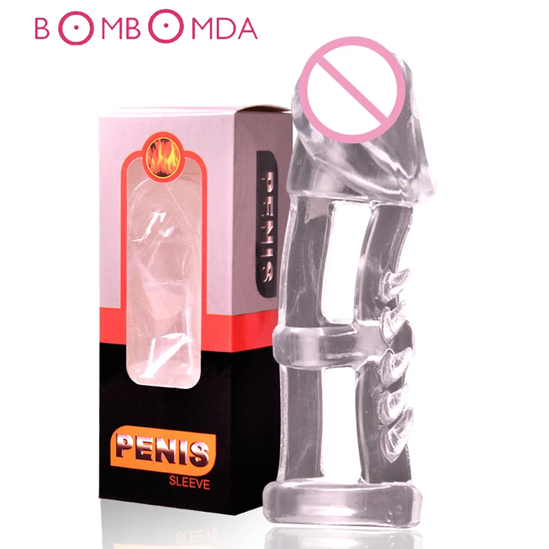 Три кольца Glans защитный рукав мужской задержки эякуляции кристалл кольцо для