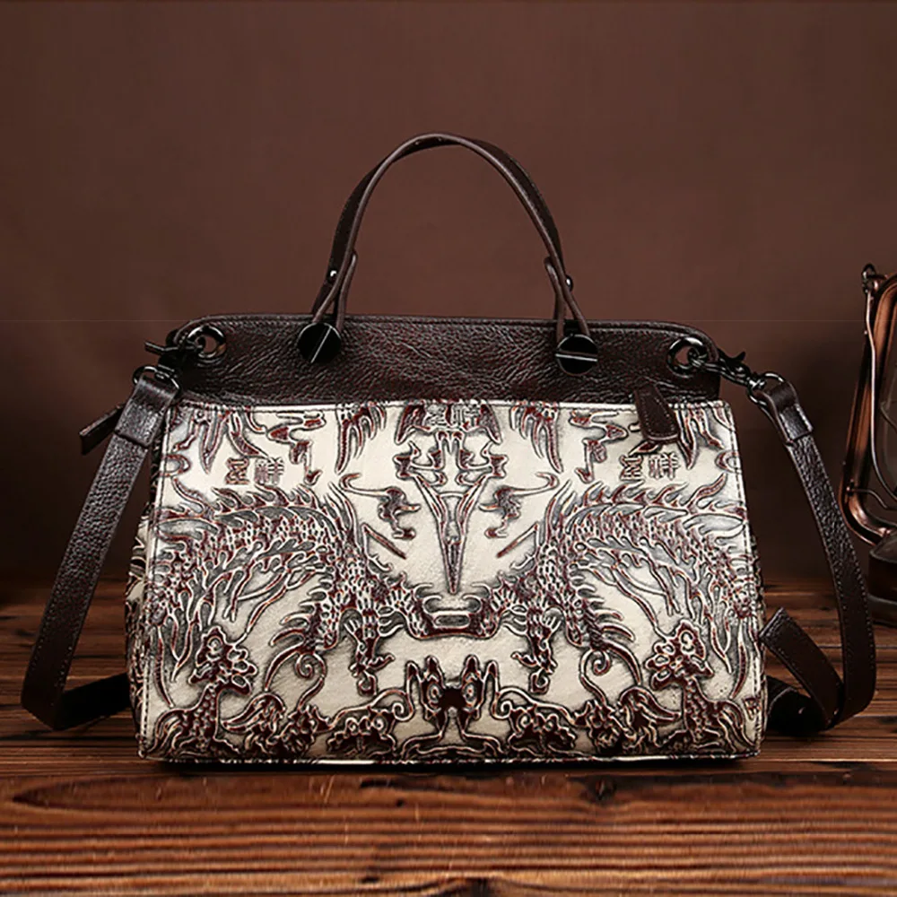 Высокое качество воловья натуральная кожа Одна сумка на плечо Женская винтажная