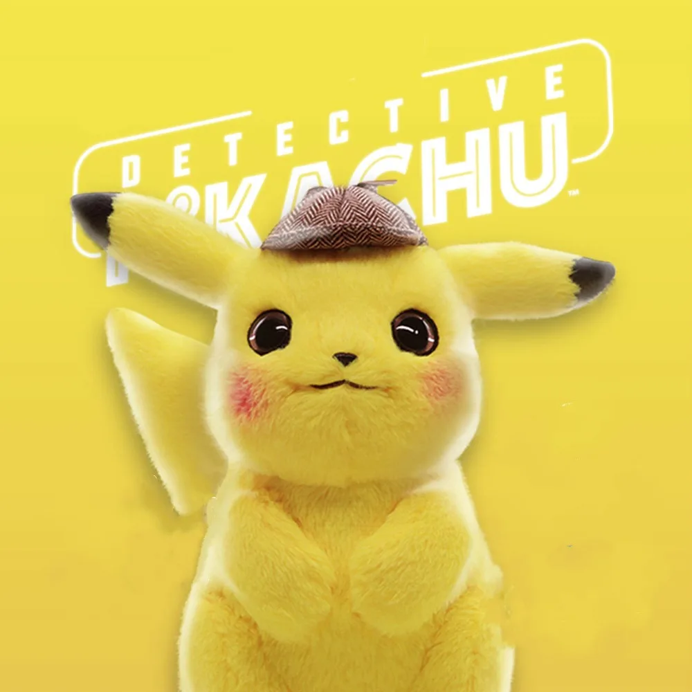 25 см фильм детектива Пикачу плюшевая игрушка Squirtle Charmander Bulbasaur аниме мягкая кукла для детей подарок на день рождения