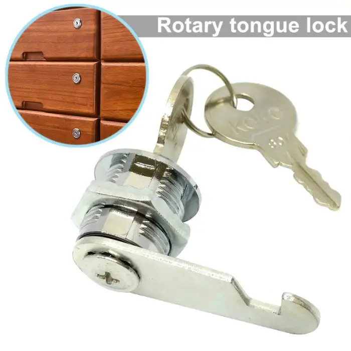 Aluminum Alloy Cylinder Barrel Lock Set 2 Cles for Mailbox Drawer 20mm TSH Shop