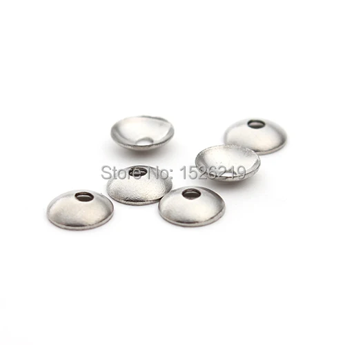 Обжимные Концевики для бижутерии круглые бусины из нержавеющей стали