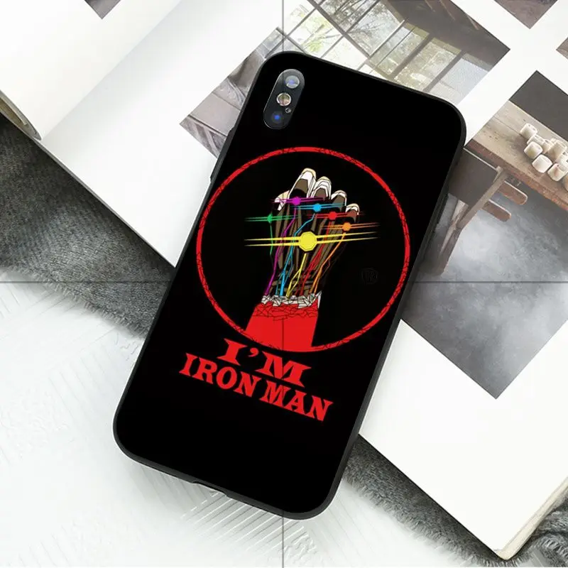 Ruicaica Marvel Avengers Endgame I'M ironman качественный чехол для телефона iPhone X XS MAX 6 6s 7 7plus 8 8Plus 5 5S