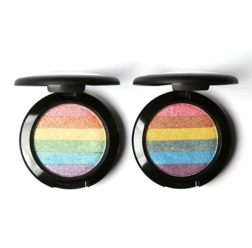 FOCALLURE Новый Радужный хайлайтер Макияж косметическая палитра румяна мерцающая