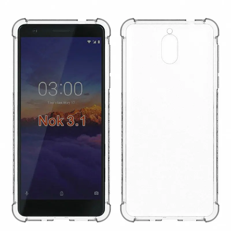 Прозрачный силиконовый чехол для Nokia 3 1 Plus + противоударный телефона 2018 - купить по