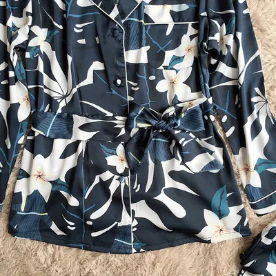 Пижамный комплект Женский длинный пикантный пижамный из высококачественного