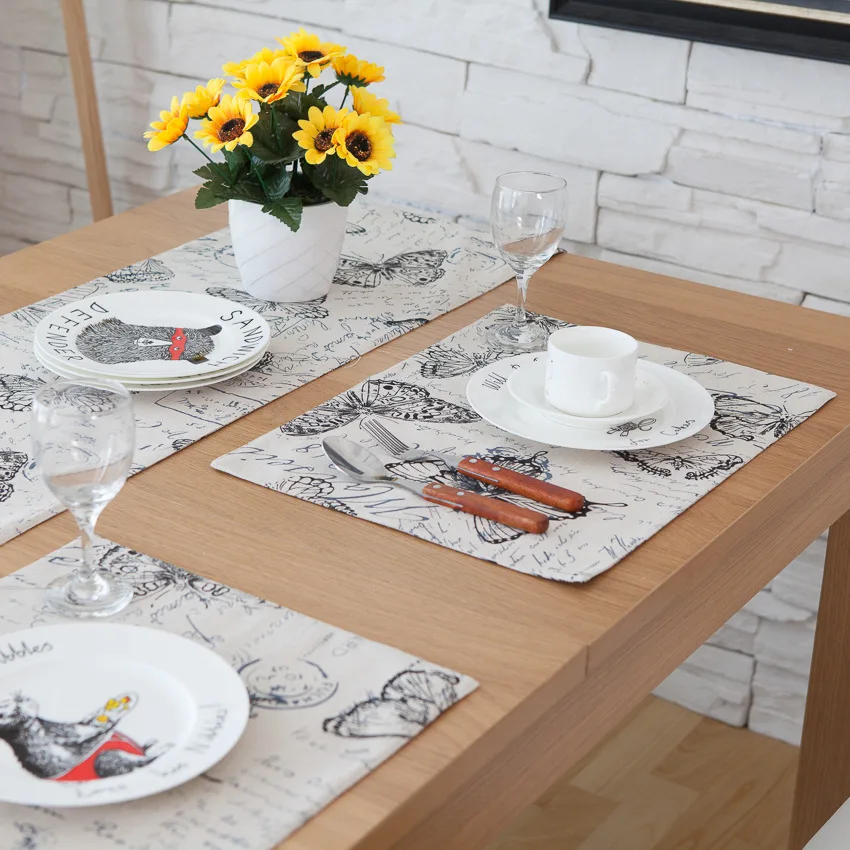 Французский деревенский стиль скатерти для стола из хлопка и льна с принтом